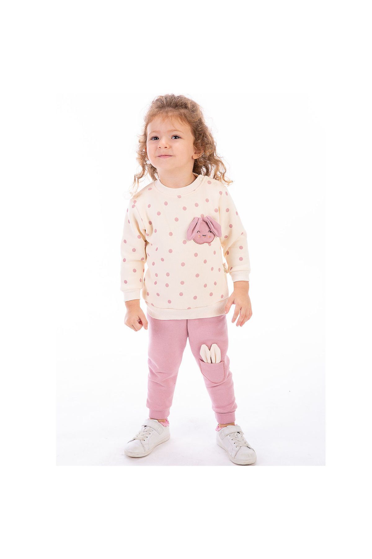 Beyaz Bebek Kız 9-12-18-24 Ay Tavşanlı Takım