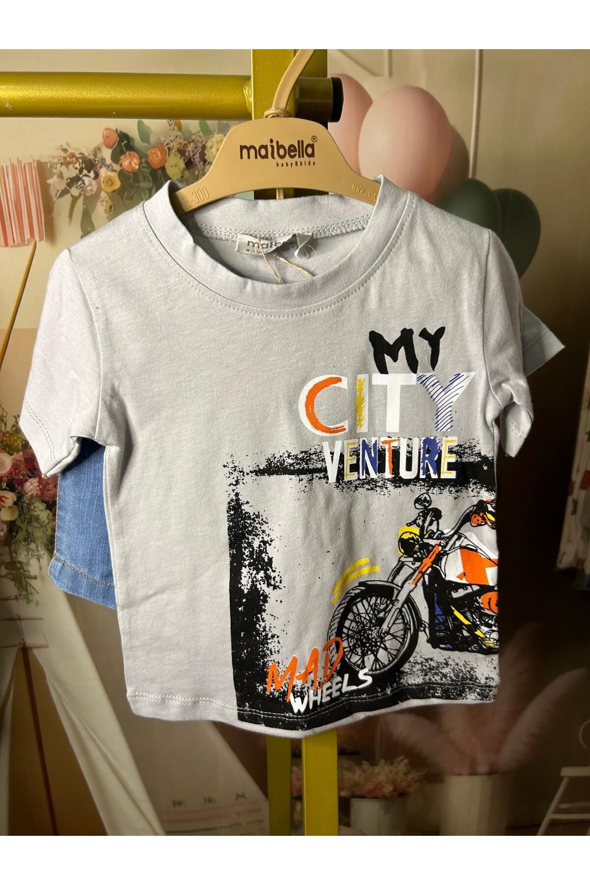 Mai01-4051 My City Venture Kot Şortlu 2 Li Takım